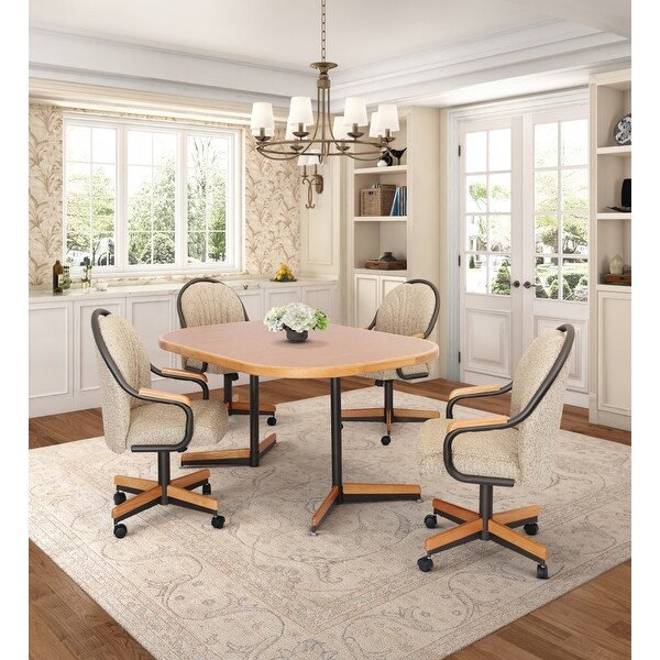 Dining room chairs with casters for seniors clearance